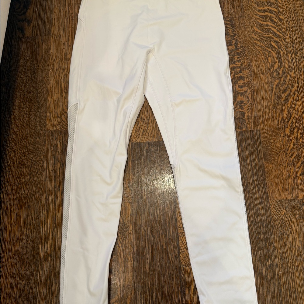 NWT Bandier All Access NYC White Center Stage Leggings with Mesh Inset US M